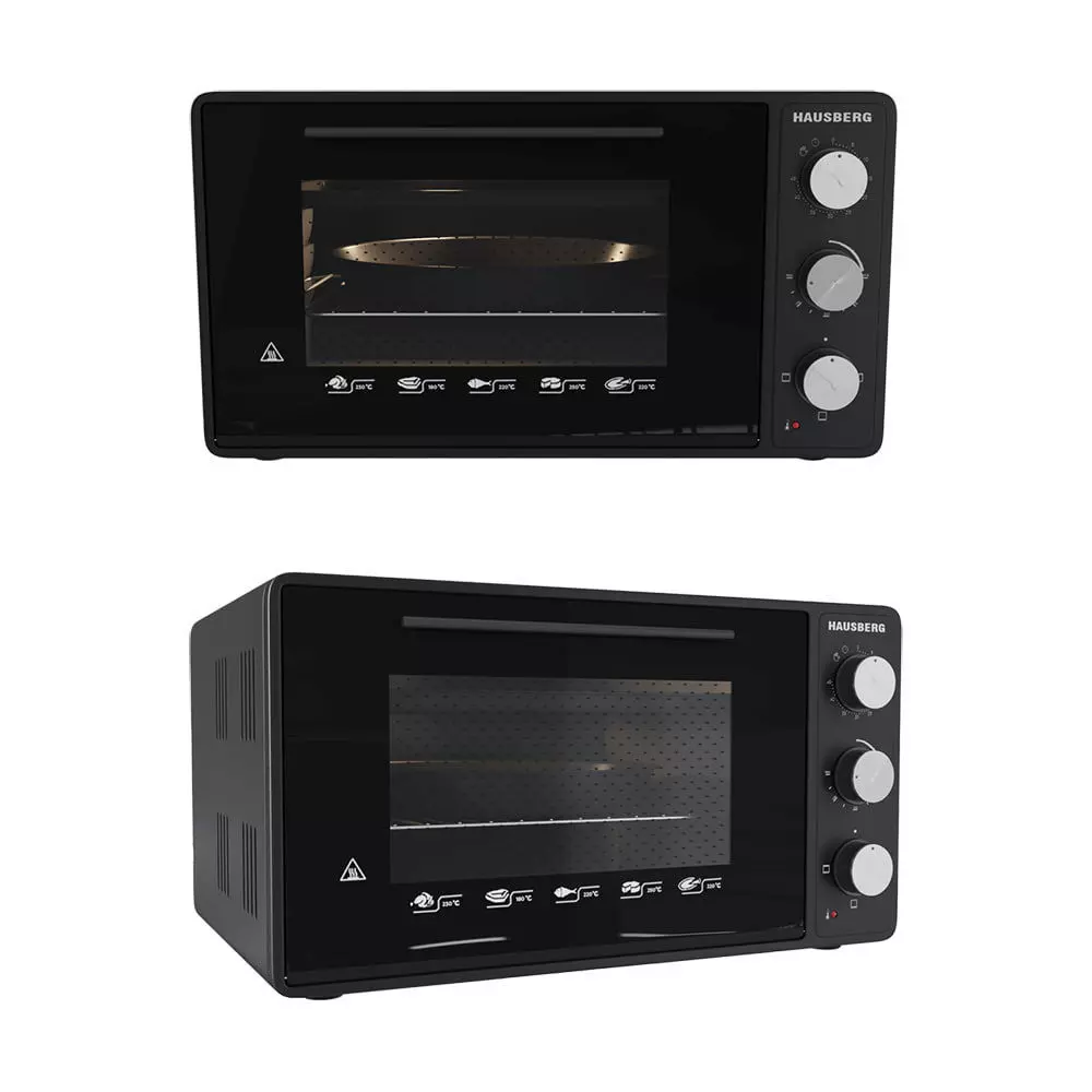 Microwave with 3 modes Low-poly 3D model_0