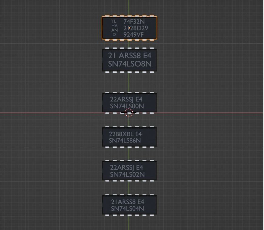 All Electronic DIgital Logic Gates Low-poly 3D model_3