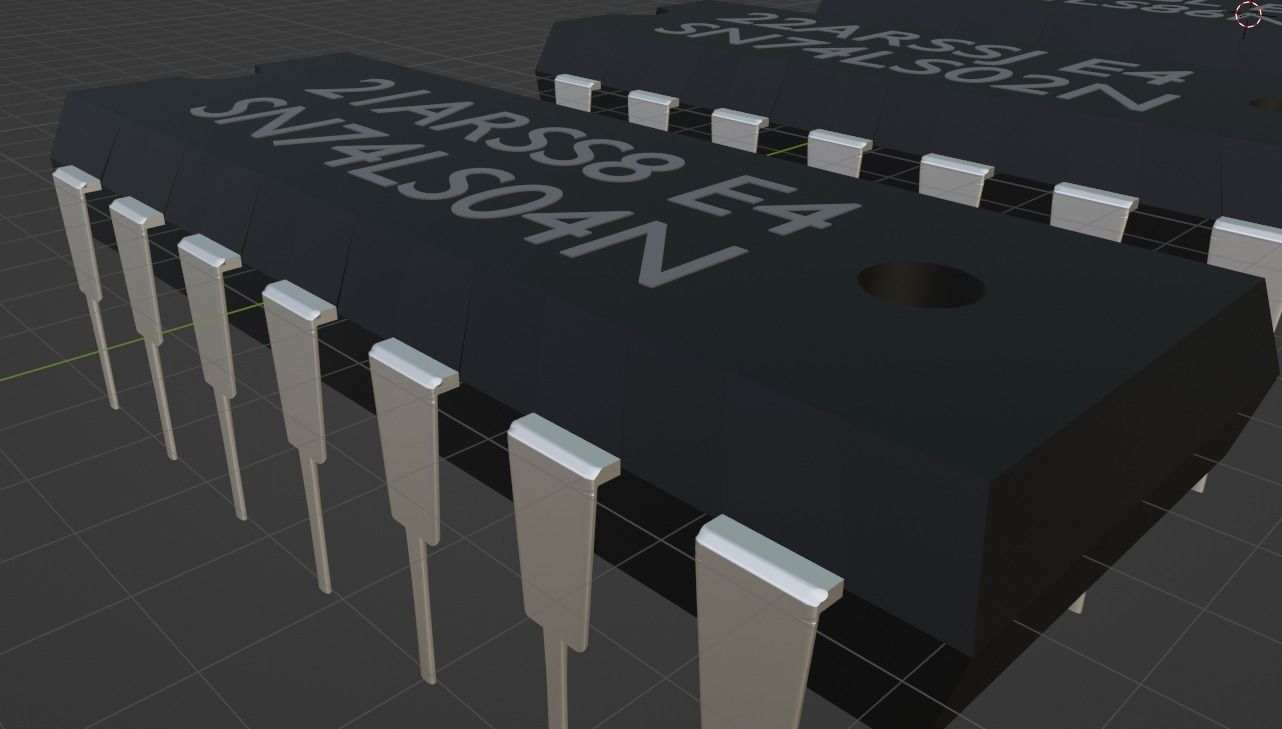 All Electronic DIgital Logic Gates Low-poly 3D model_4