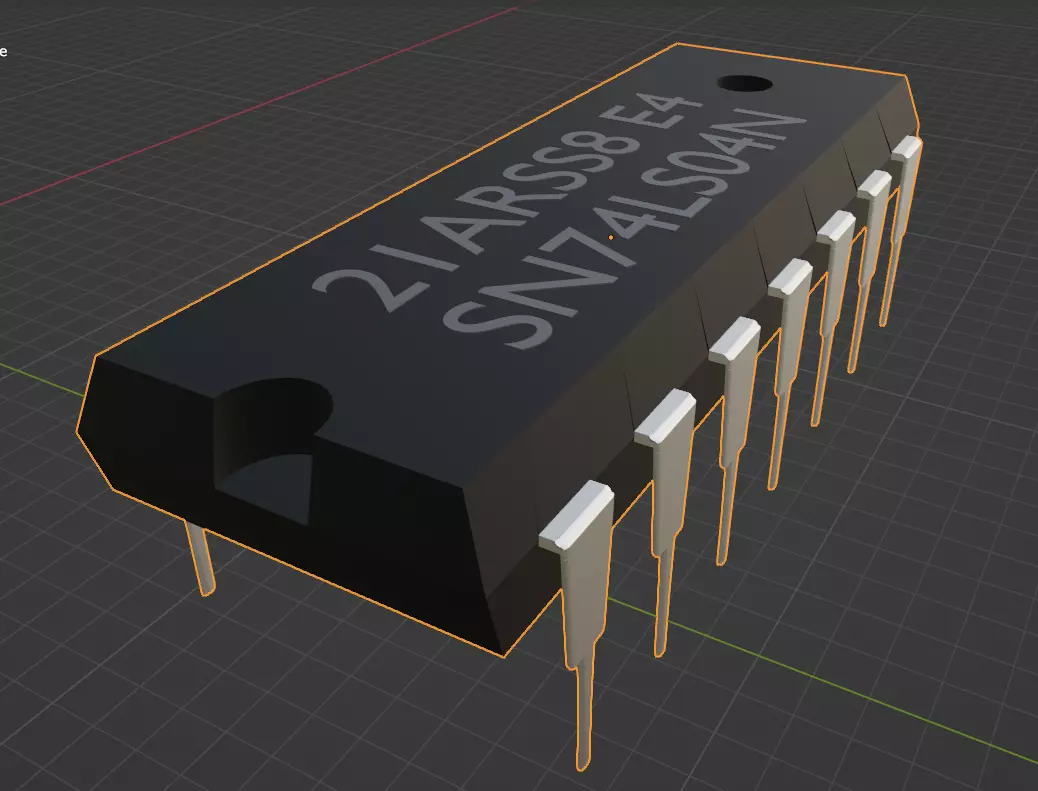 All Electronic DIgital Logic Gates Low-poly 3D model_0