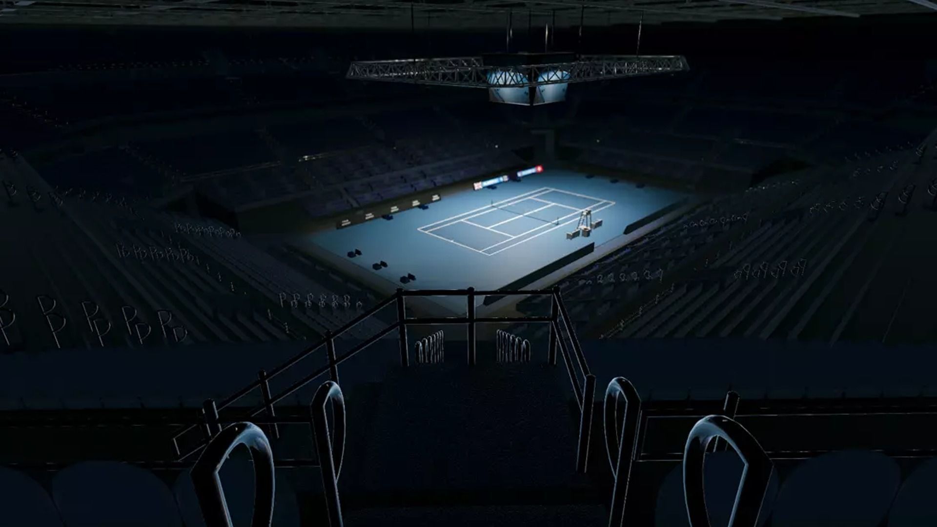 Indoor Tennis Stadium Low-poly 3D model_14