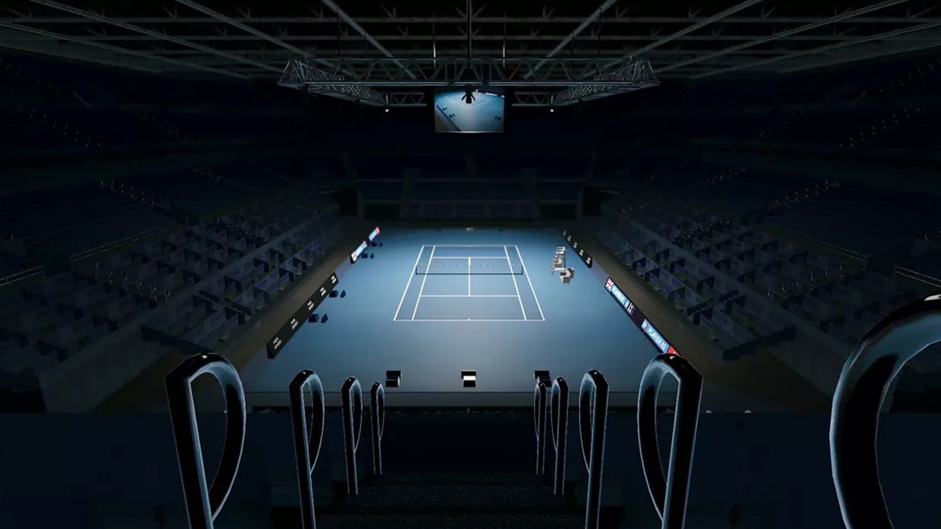 Indoor Tennis Stadium Low-poly 3D model_12
