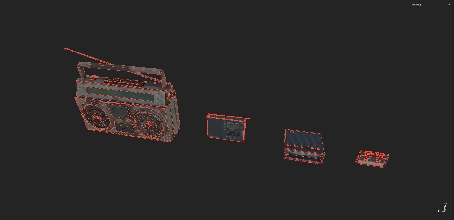 Vintage Props Pack Low-poly 3D model_2