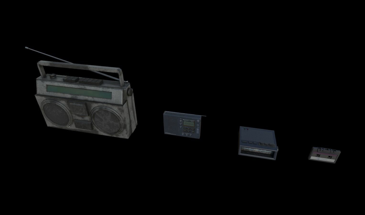 Vintage Props Pack Low-poly 3D model_1