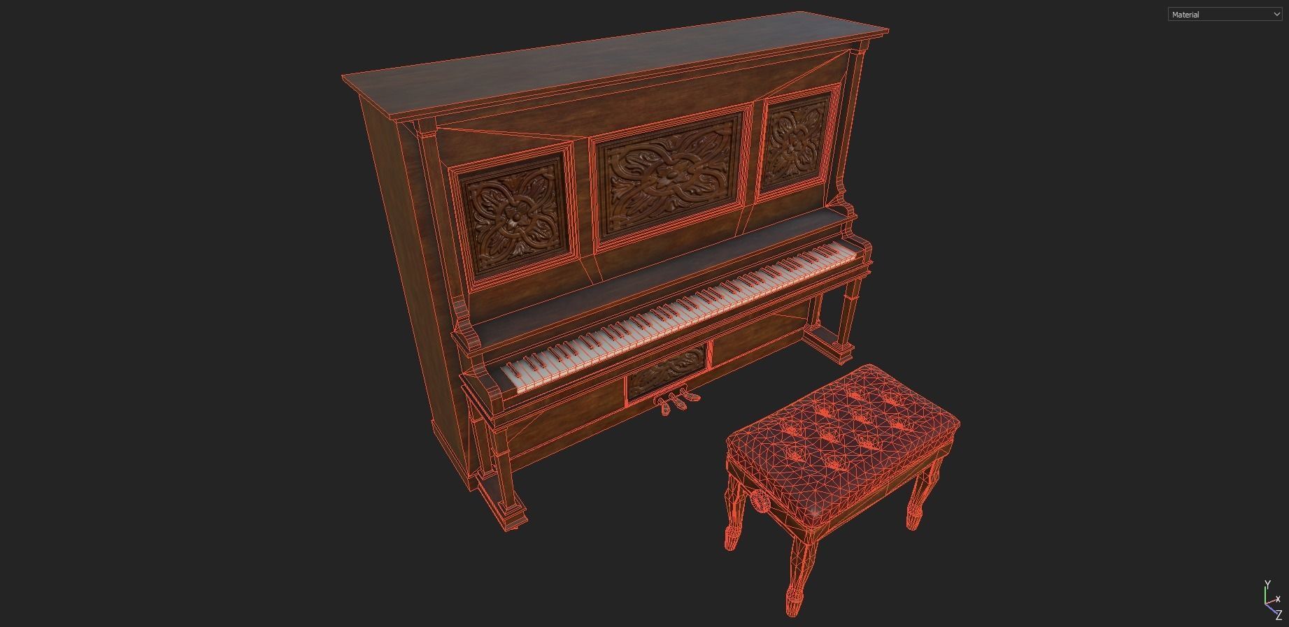 Vintage Props Pack Low-poly 3D model_20