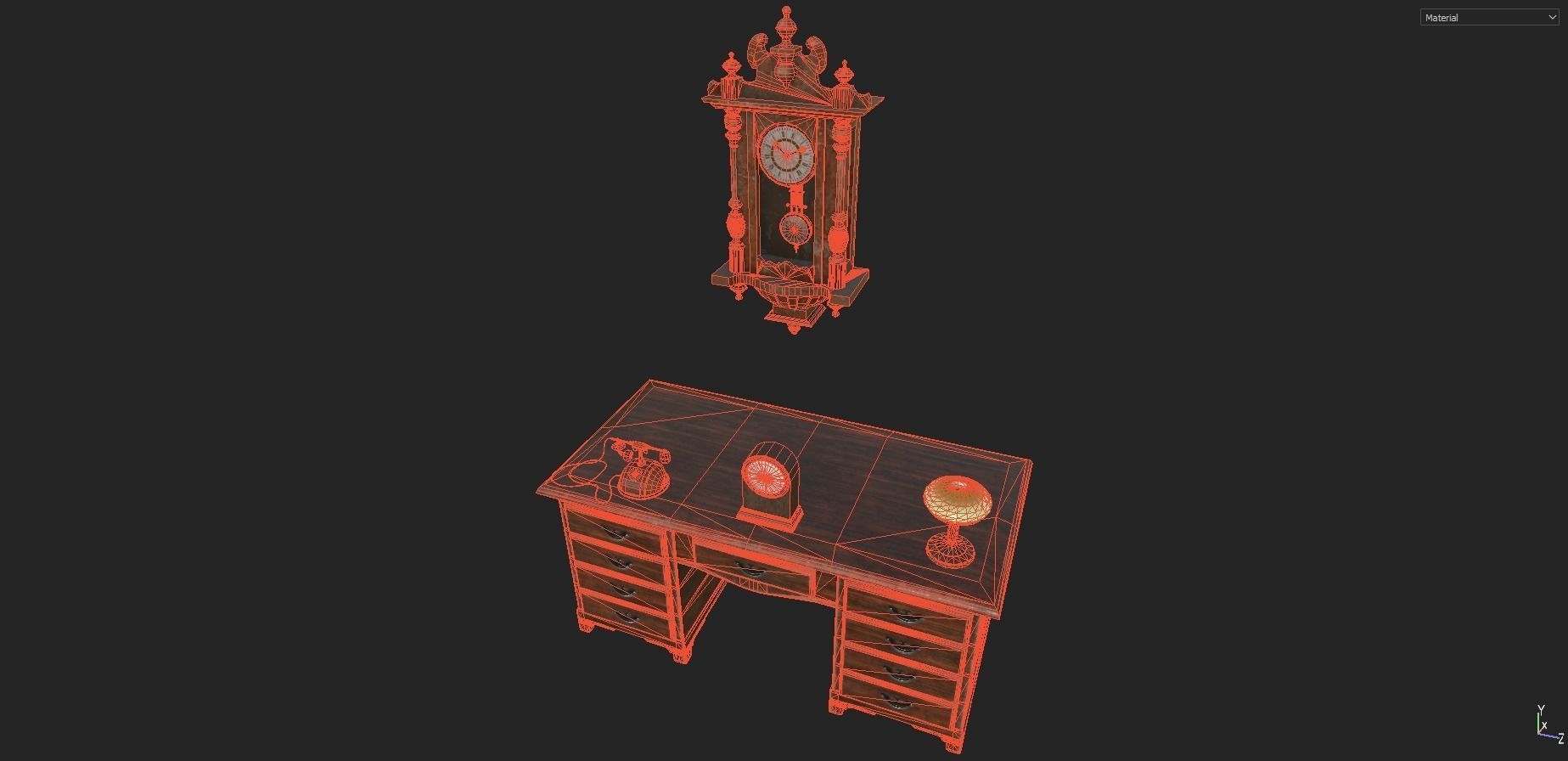 Vintage Props Pack Low-poly 3D model_6