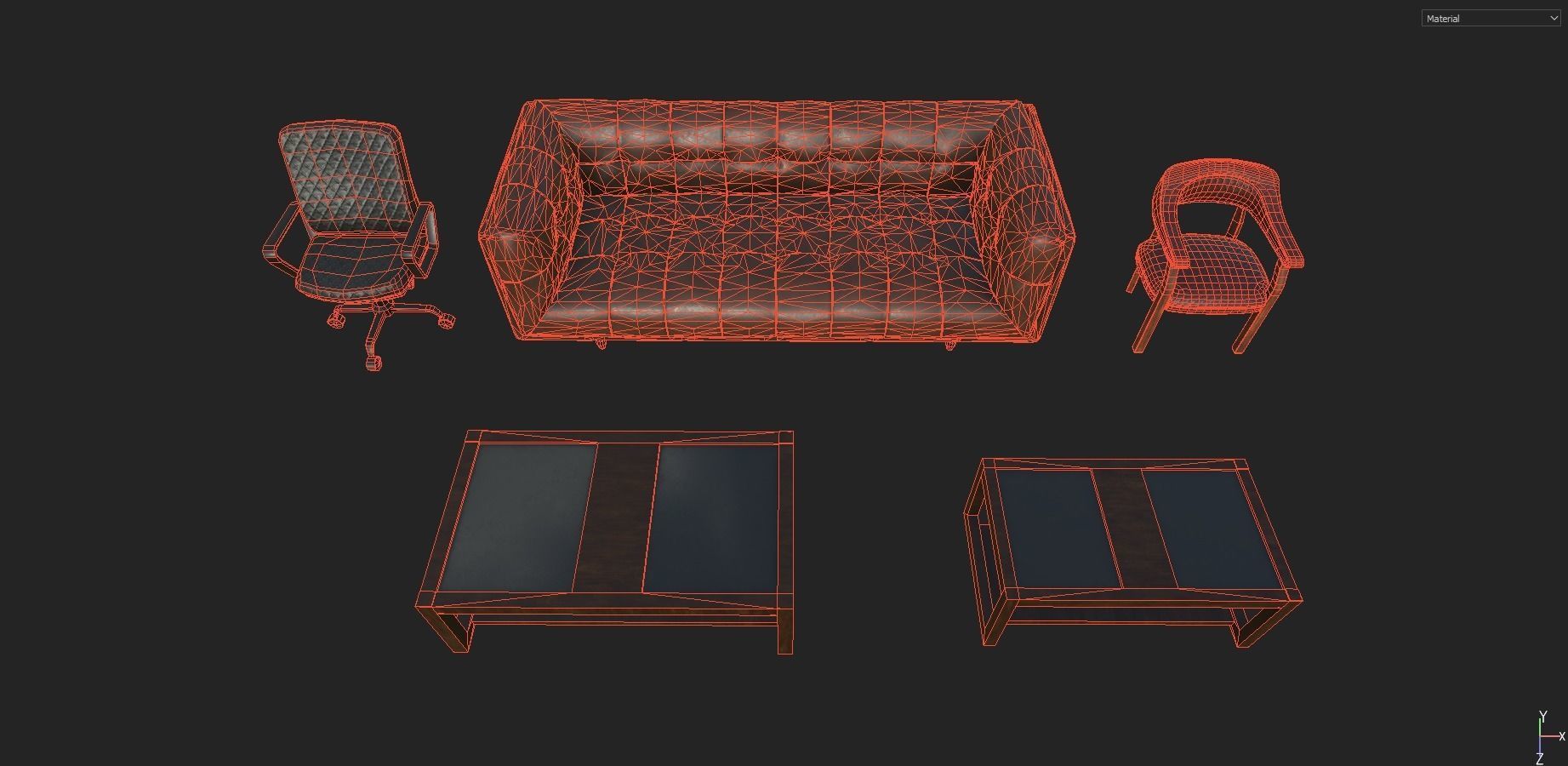 Vintage Props Pack Low-poly 3D model_8