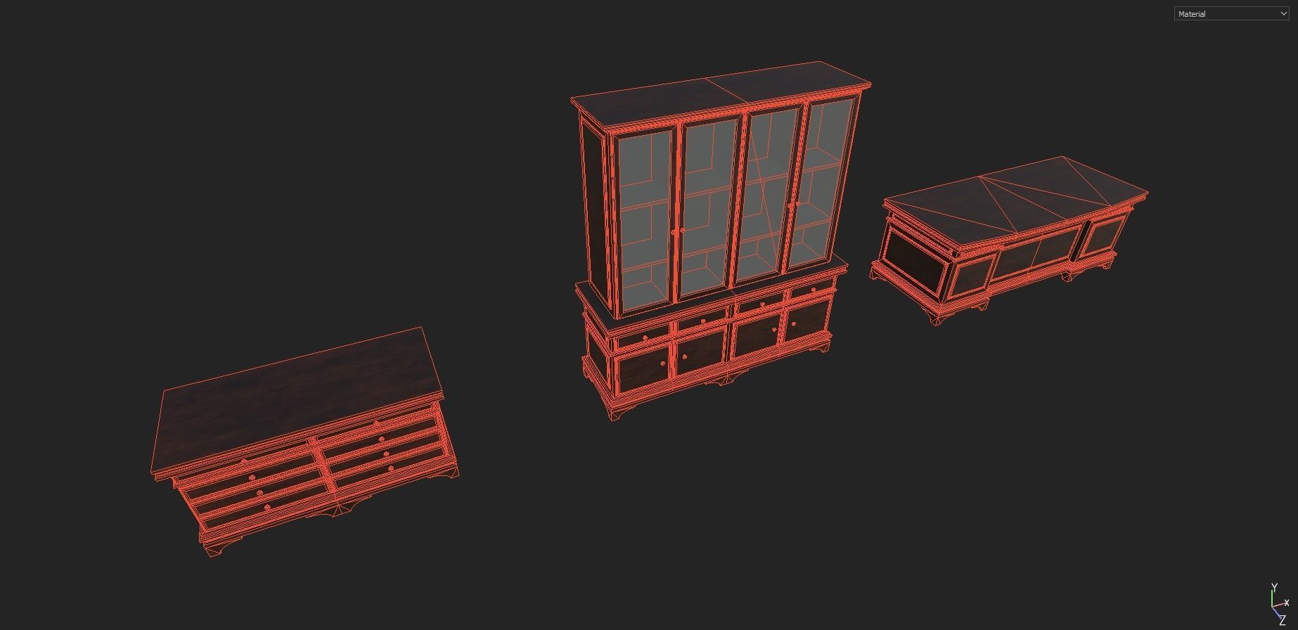 Vintage Props Pack Low-poly 3D model_14