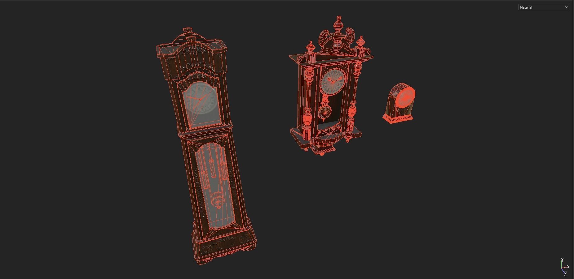 Vintage Props Pack Low-poly 3D model_4