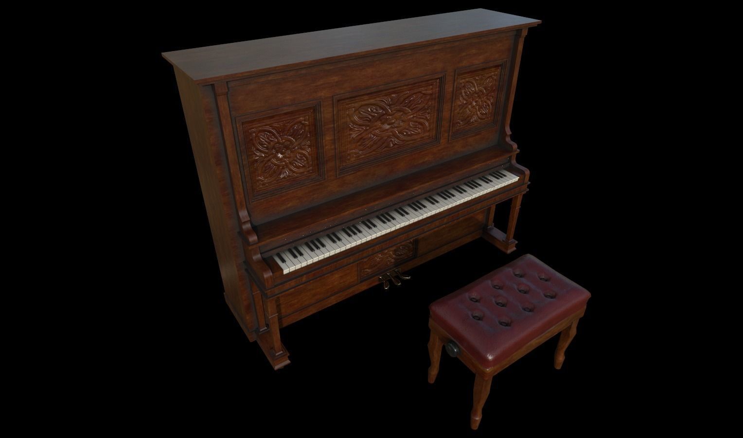 Vintage Props Pack Low-poly 3D model_19