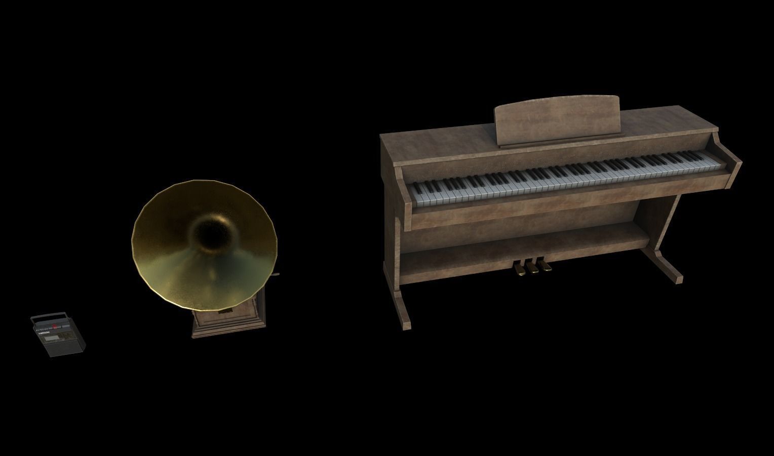 Vintage Props Pack Low-poly 3D model_15