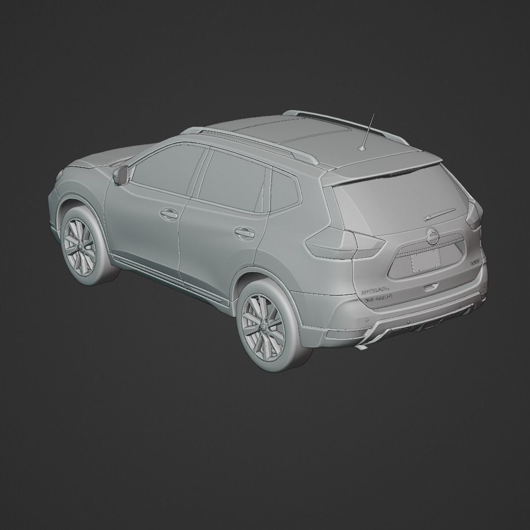 Nissan X Trail 2020 Low-poly 3D model_6
