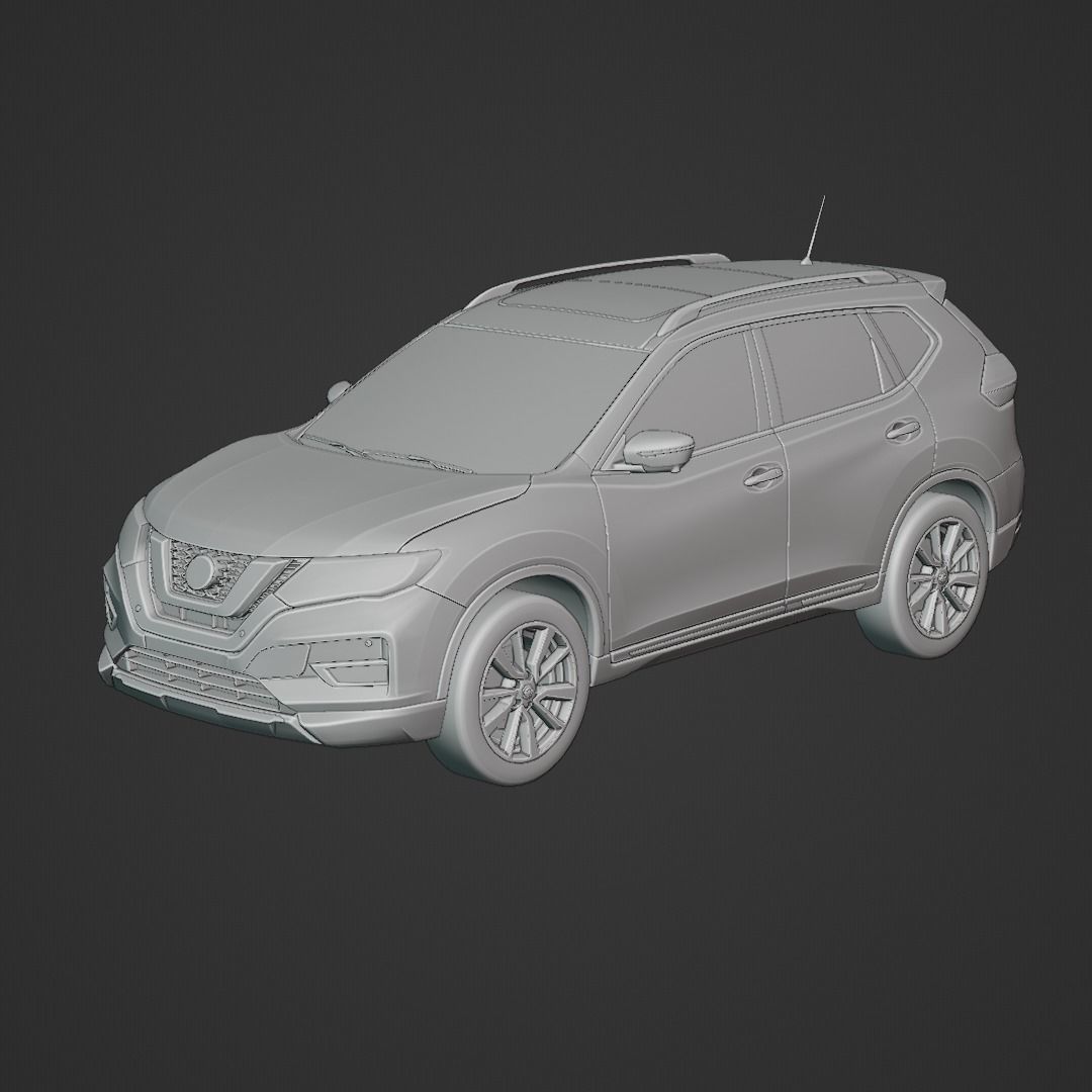 Nissan X Trail 2020 Low-poly 3D model_5