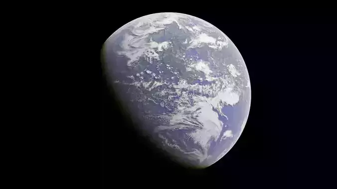 Verdant Water Planet 3D Model