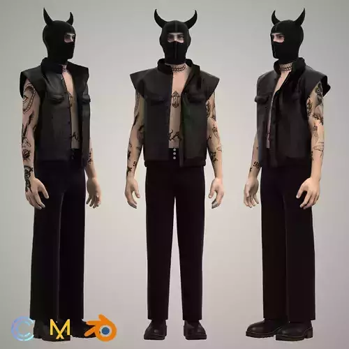 Fashion Idea Clothes Ski-mask  3D model