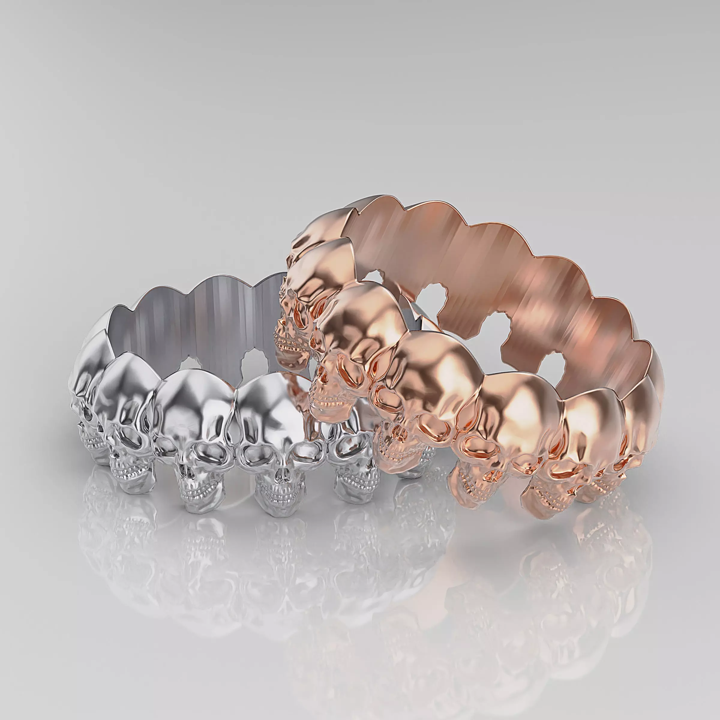 Skull Wedding Ring 3D print model