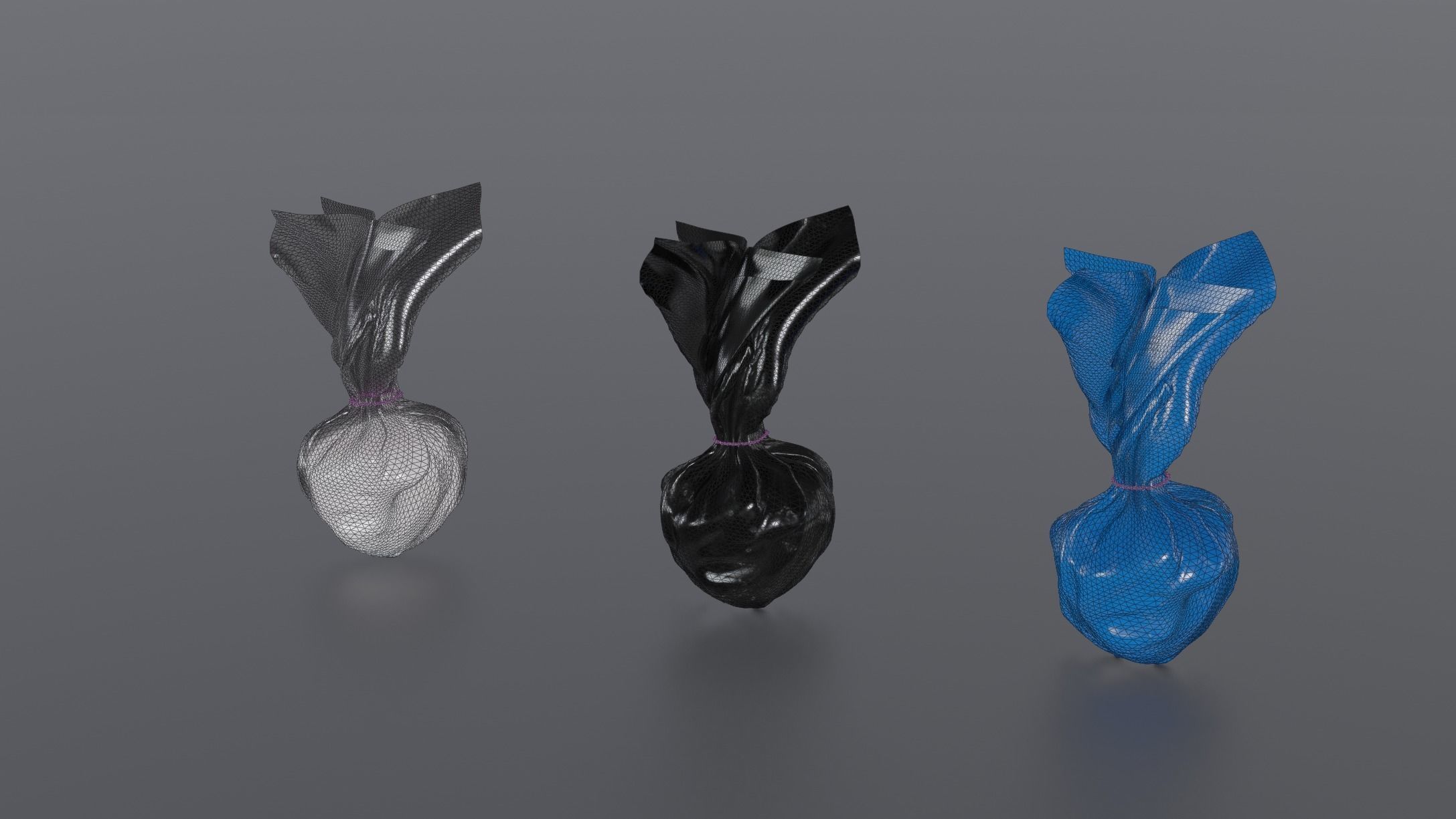 Gram of cocaine in a Bag Low-poly 3D model_4