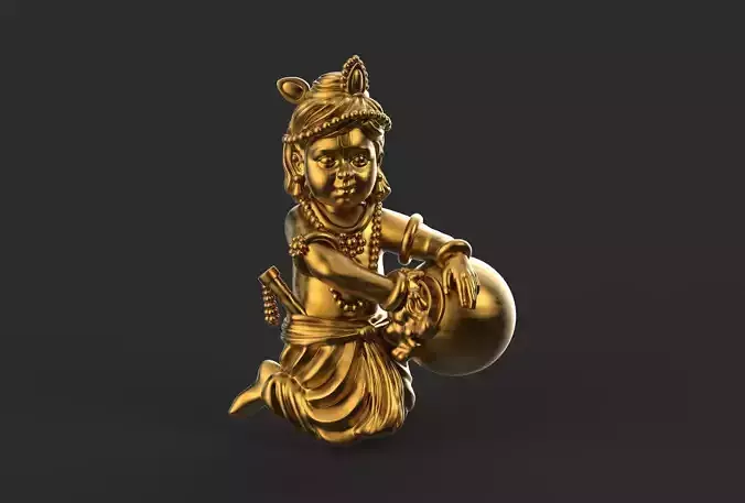 BABY KRISHNA PENDENT 3D print model
