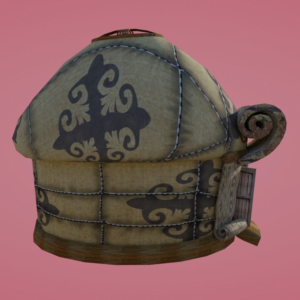 Cartoon Yurt 3 - Low Poly Game Ready Low-poly 3D model_3