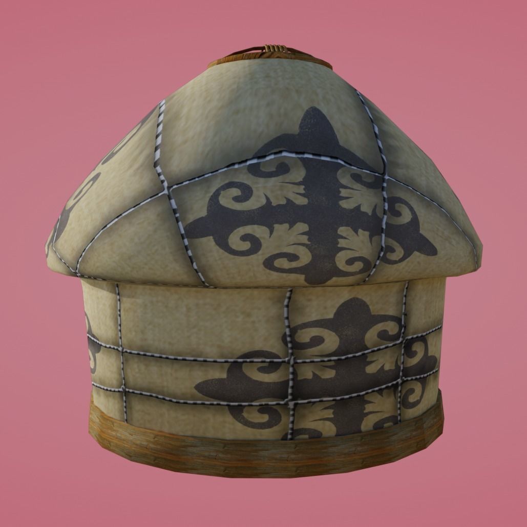 Cartoon Yurt 3 - Low Poly Game Ready Low-poly 3D model_2