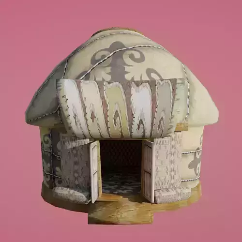 Cartoon Yurt 3 - Low Poly Game Ready Low-poly 3D model