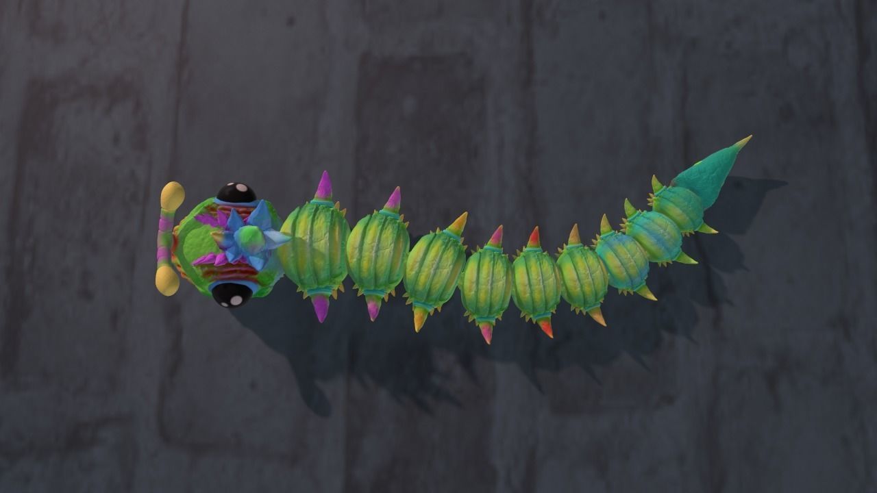 WORM - Flexi Articulated Animal 3D print model_4