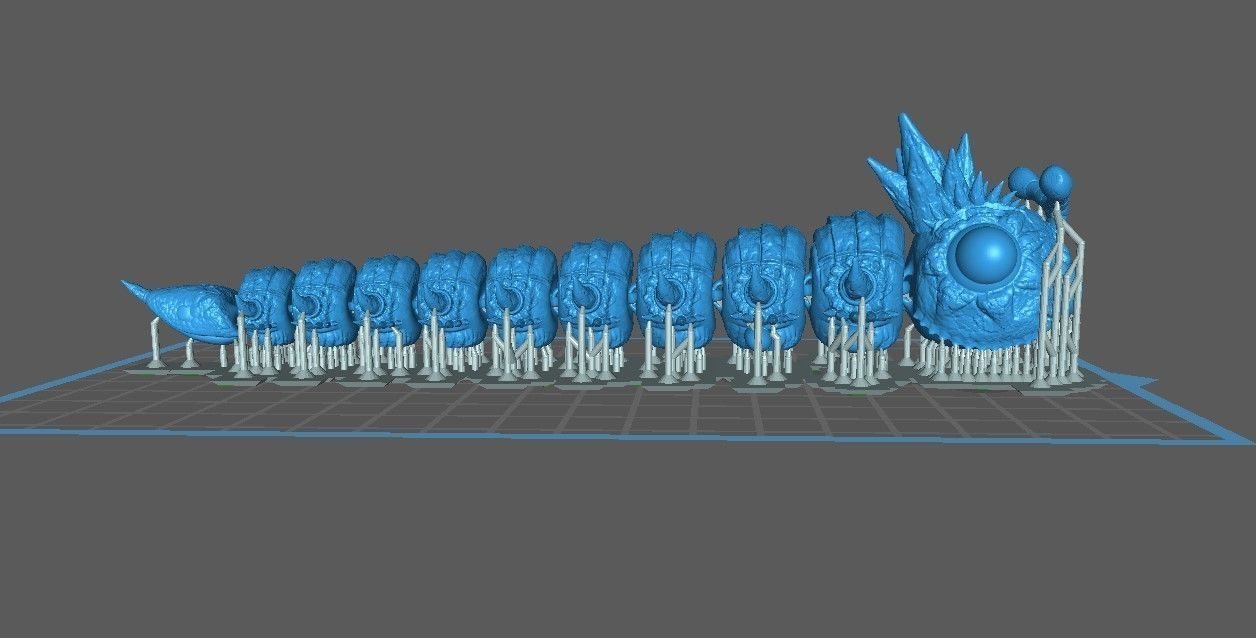 WORM - Flexi Articulated Animal 3D print model_5