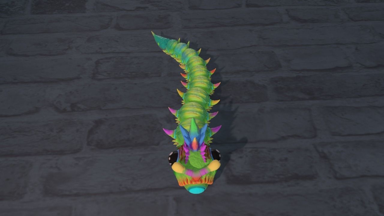 WORM - Flexi Articulated Animal 3D print model_2