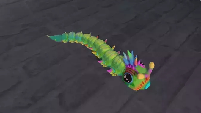 WORM - Flexi Articulated Animal 3D print model
