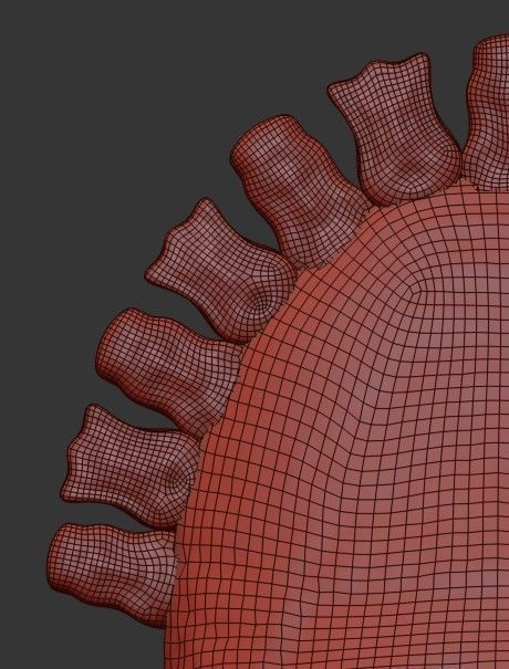 African Benin ivory mask of Queen Idia Low-poly 3D model_10