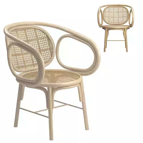 Rattan and Wicker Armchair