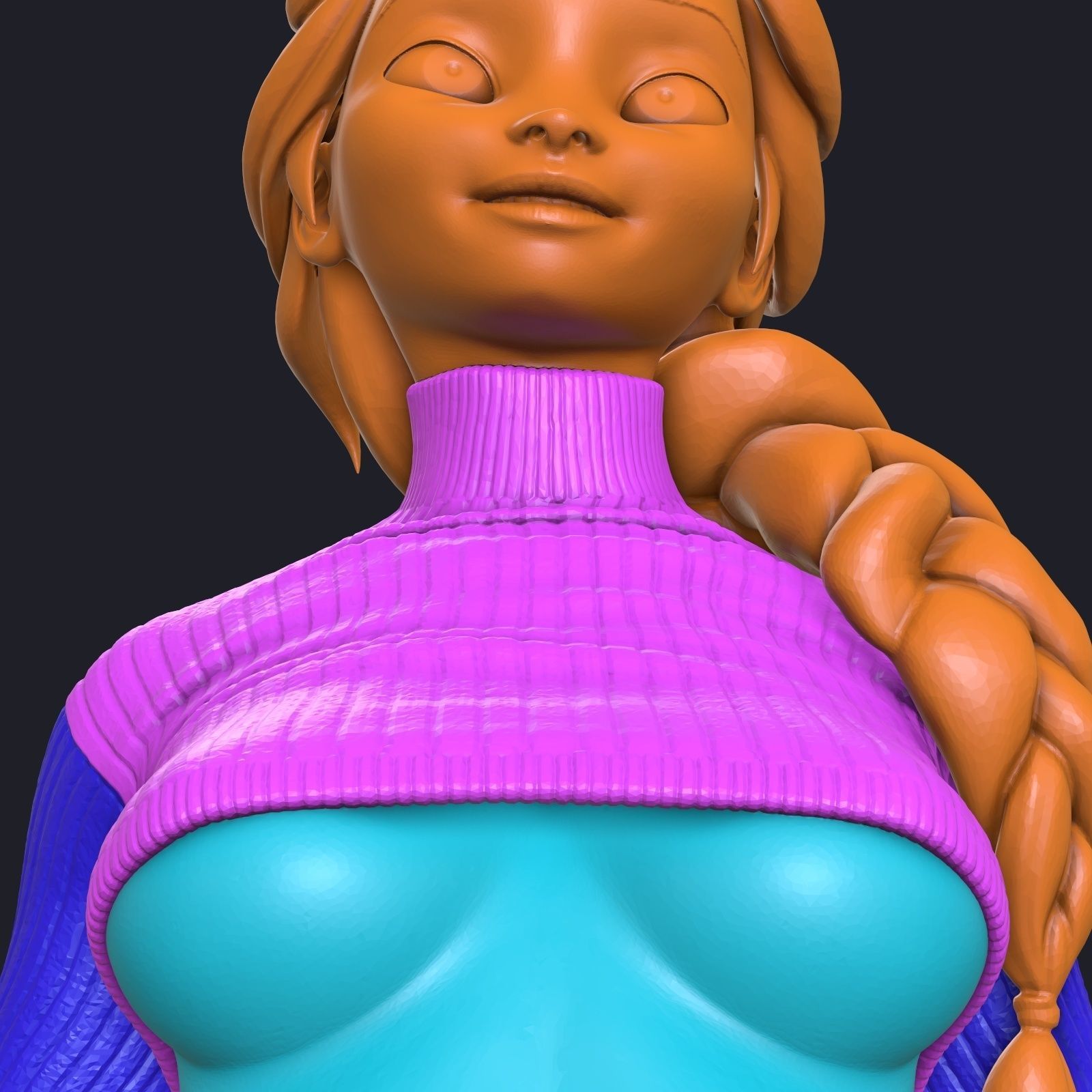 Elsa phone holder 3D print model_13