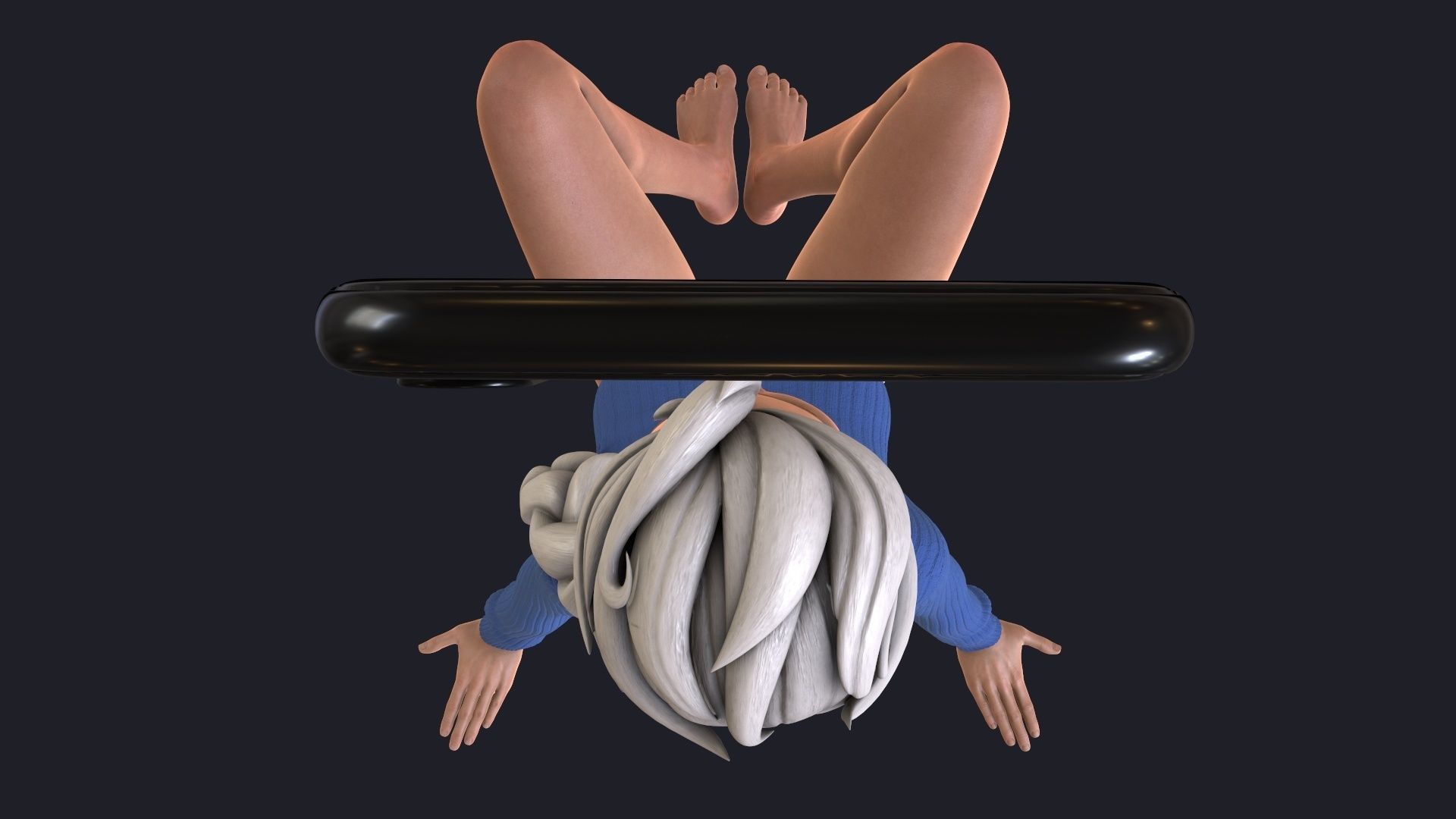 Elsa phone holder 3D print model_4