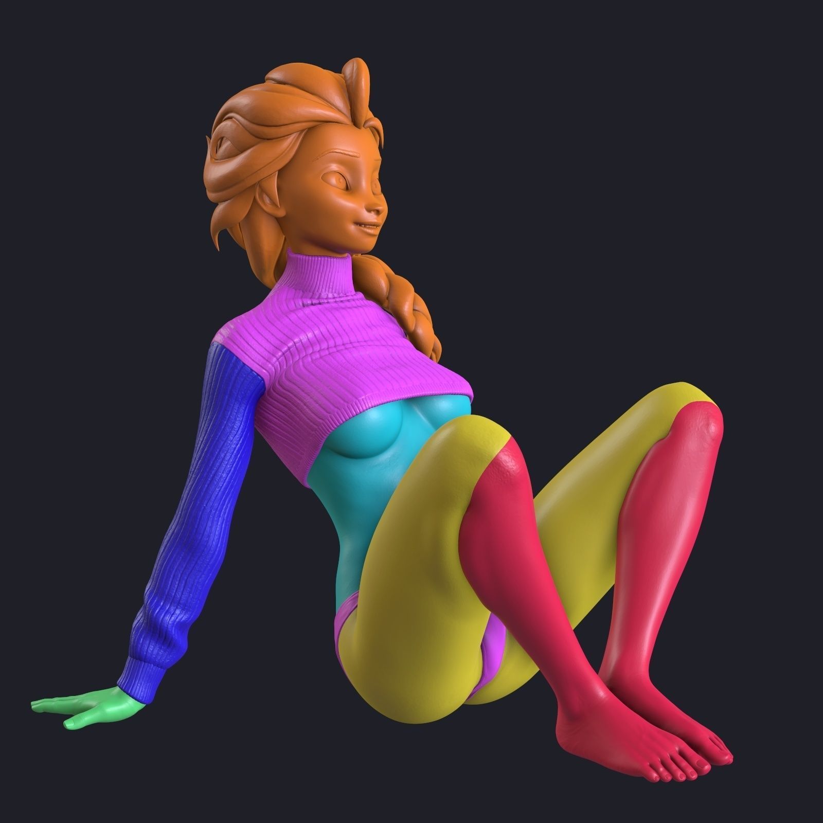 Elsa phone holder 3D print model_3