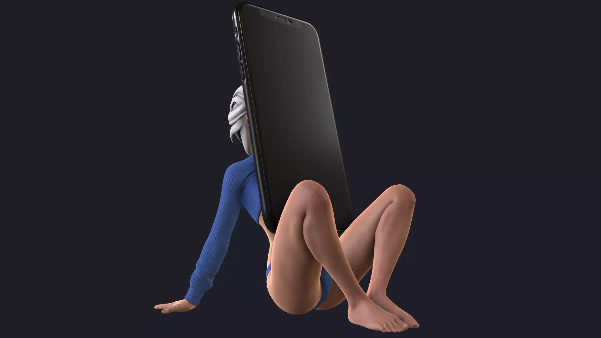 Elsa phone holder 3D print model_0