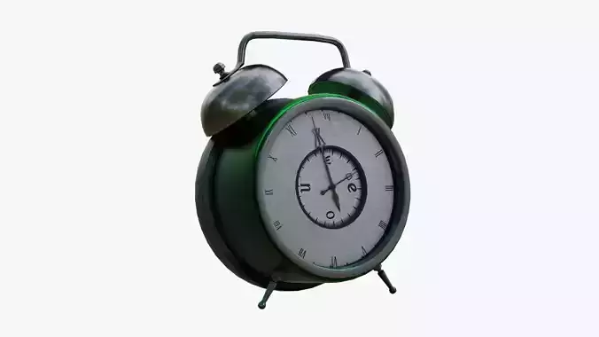 Cartoon Animated  Alarm clock Low-poly 3D model