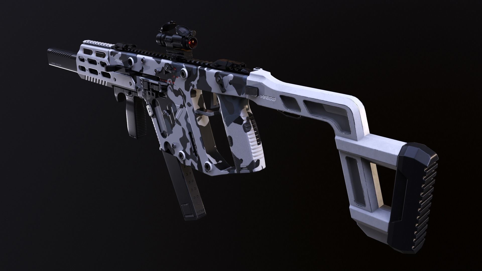 KRISS VECTOR SMG Low-poly 3D model_13