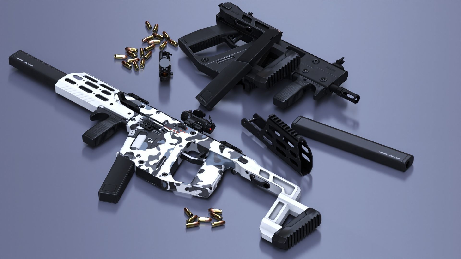 KRISS VECTOR SMG Low-poly 3D model_5