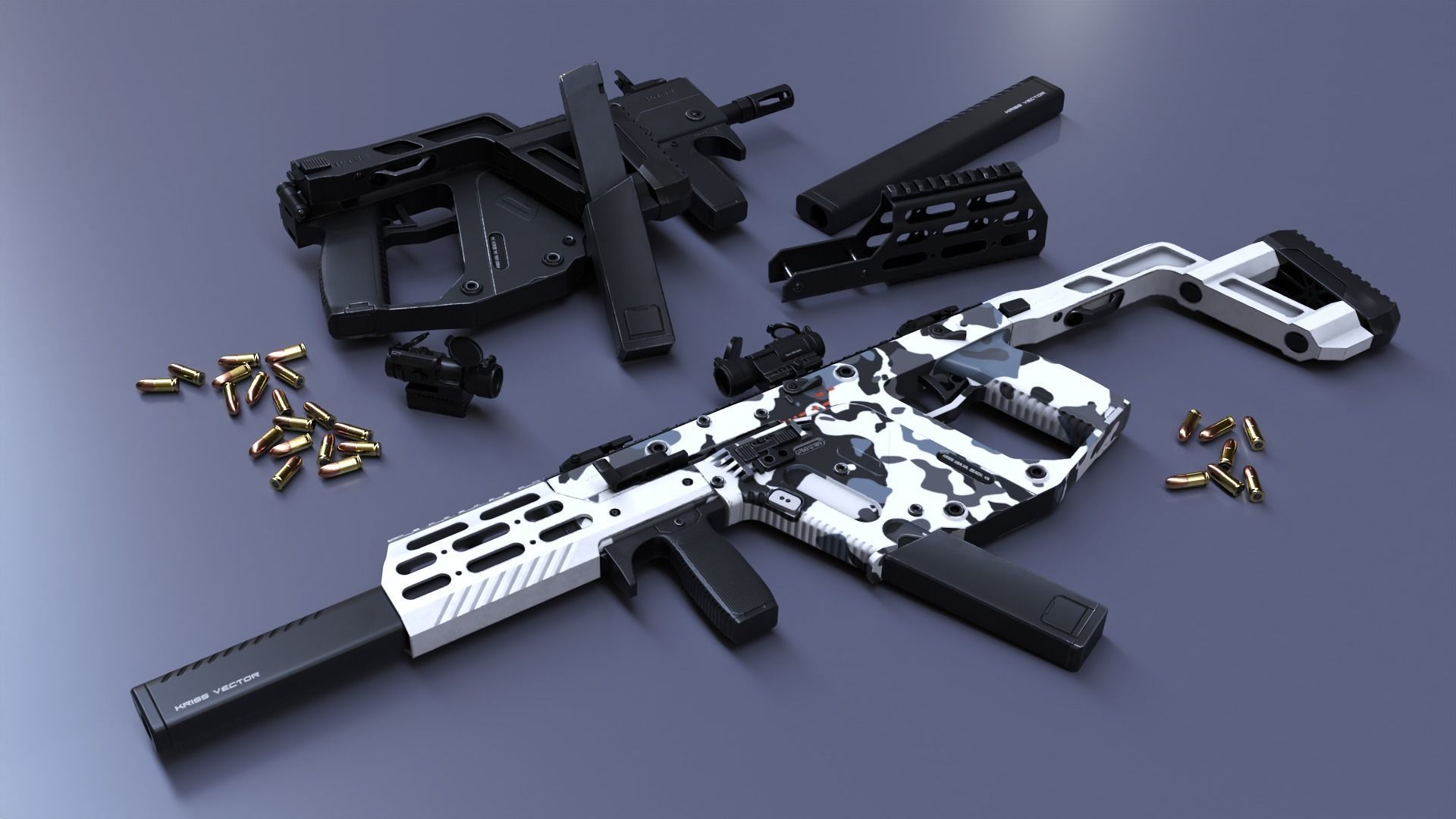KRISS VECTOR SMG Low-poly 3D model_4