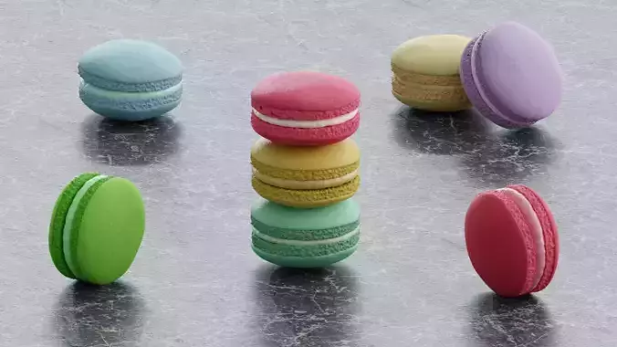 Macarons realistic