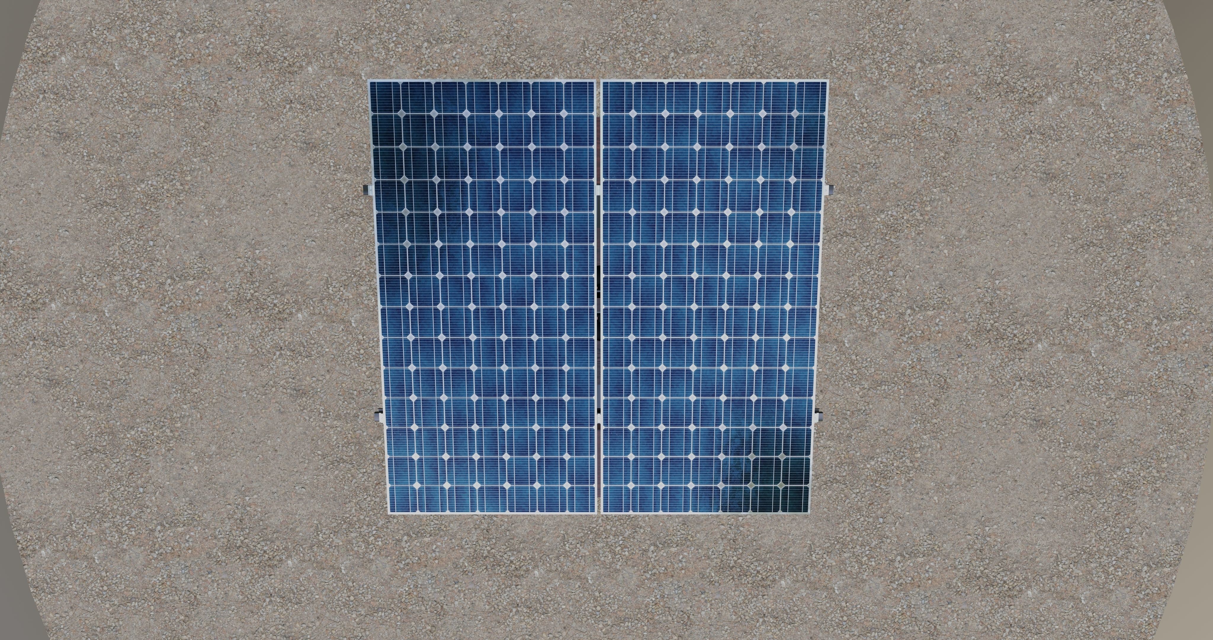 Solar Pergola Type-1 Black and White 3D model_9