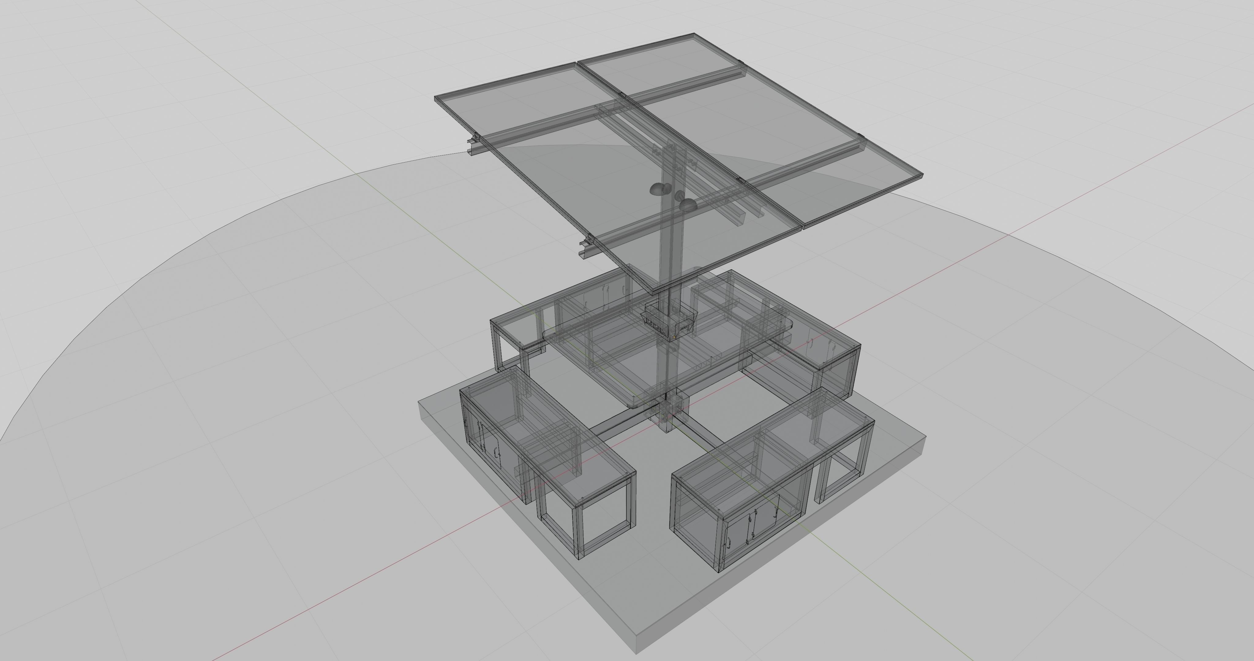 Solar Pergola Type-1 Black and White 3D model_30