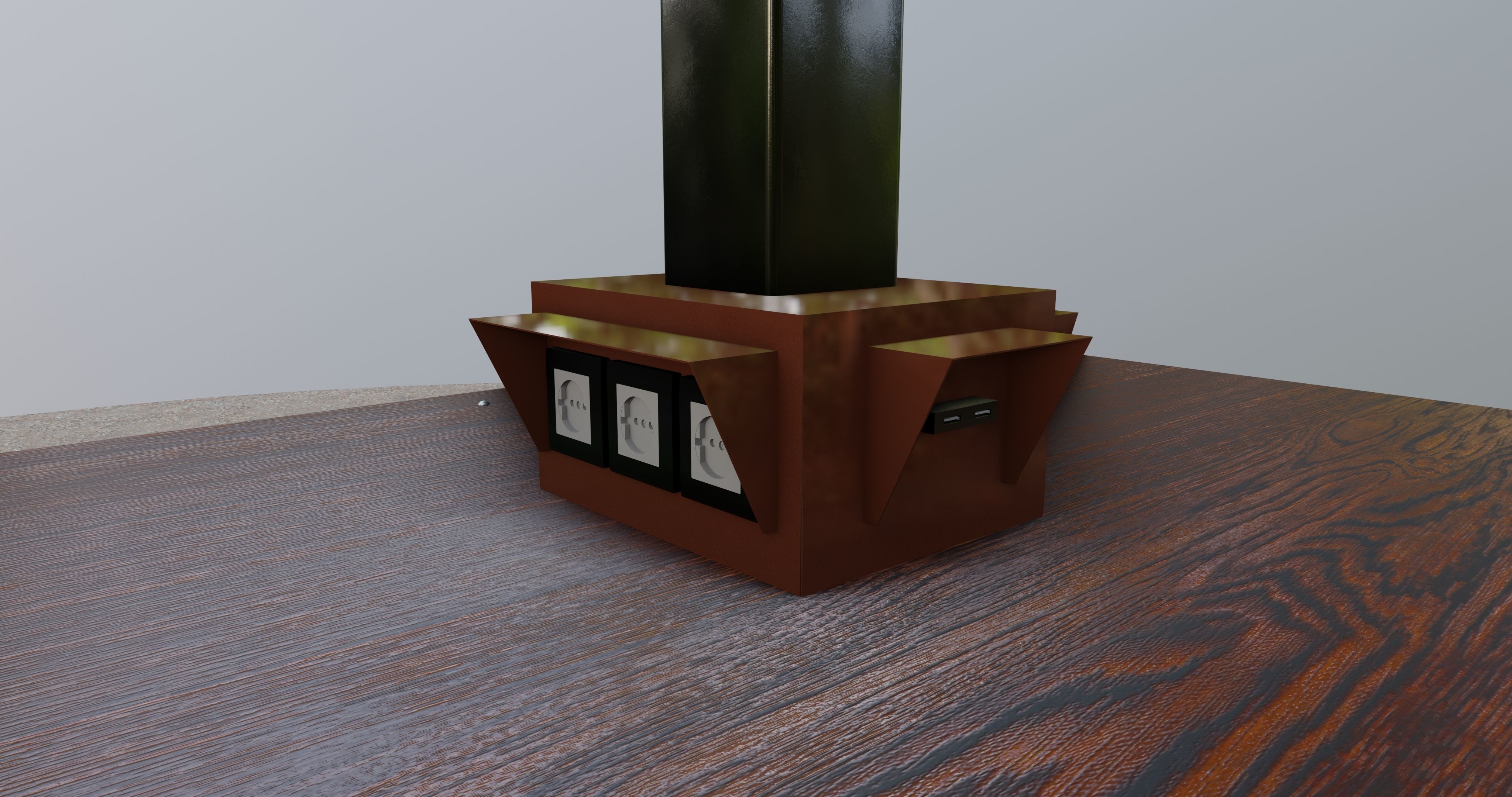 Solar Pergola Type-1 Black and White 3D model_21