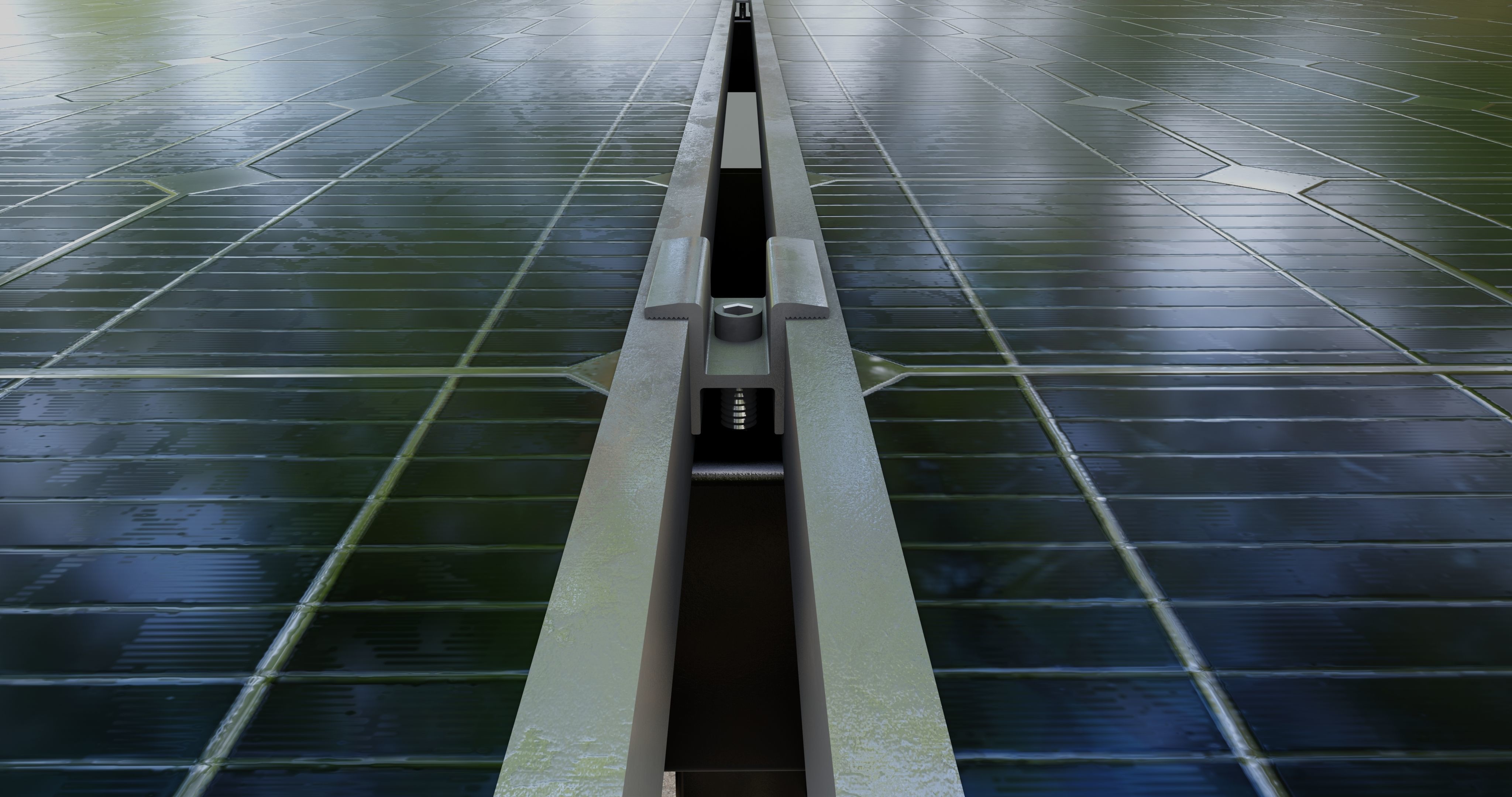 Solar Pergola Type-1 Black and White 3D model_11