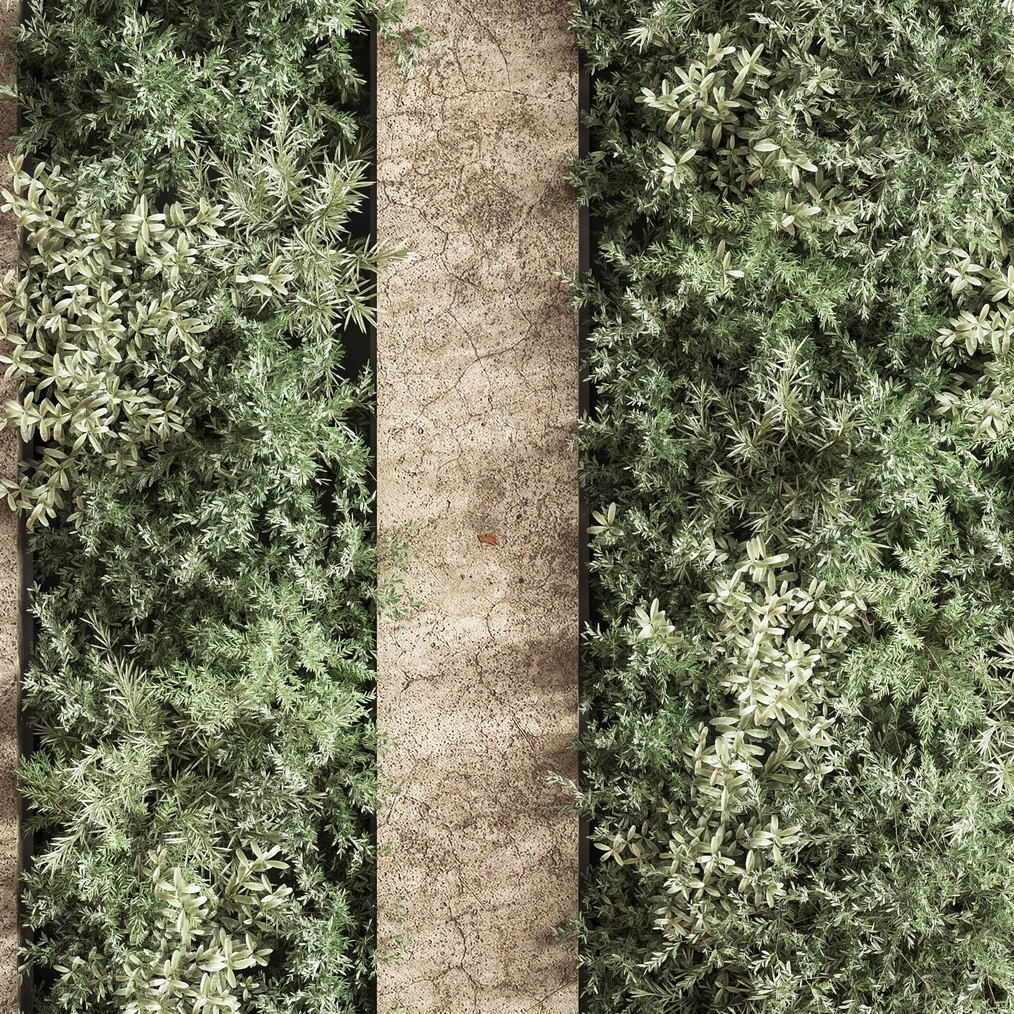 Concrete and vertical garden 04 3D model_5