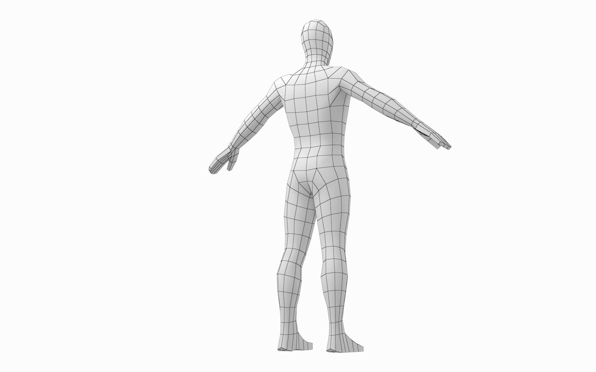 Natural Male and Female Base Mesh in A Pose 3D model_15