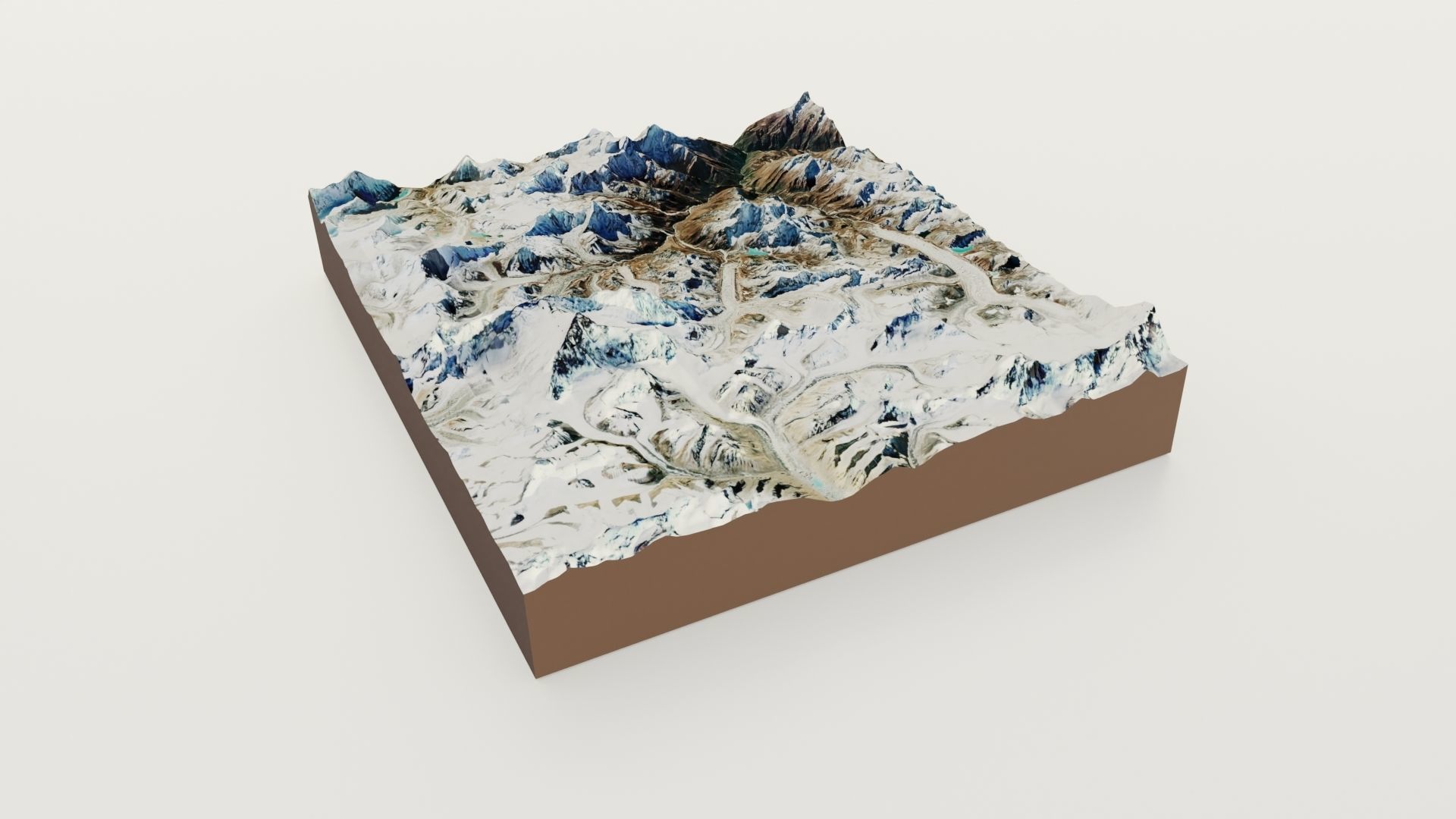 Everest-Mountains Low-poly 3D model_3