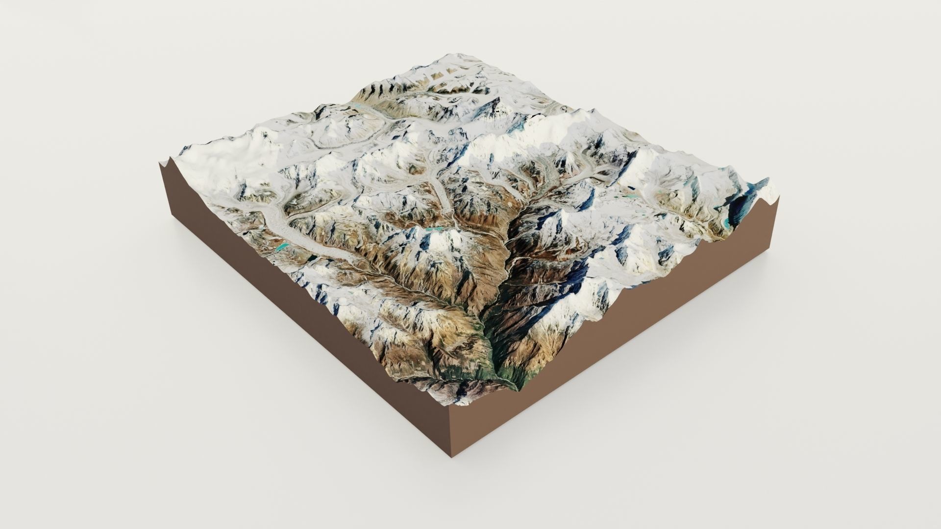 Everest-Mountains Low-poly 3D model_1