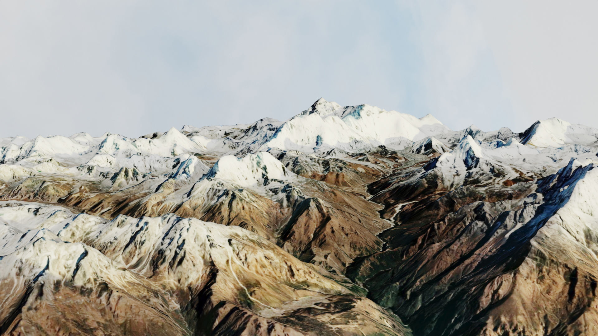 Everest-Mountains Low-poly 3D model_5