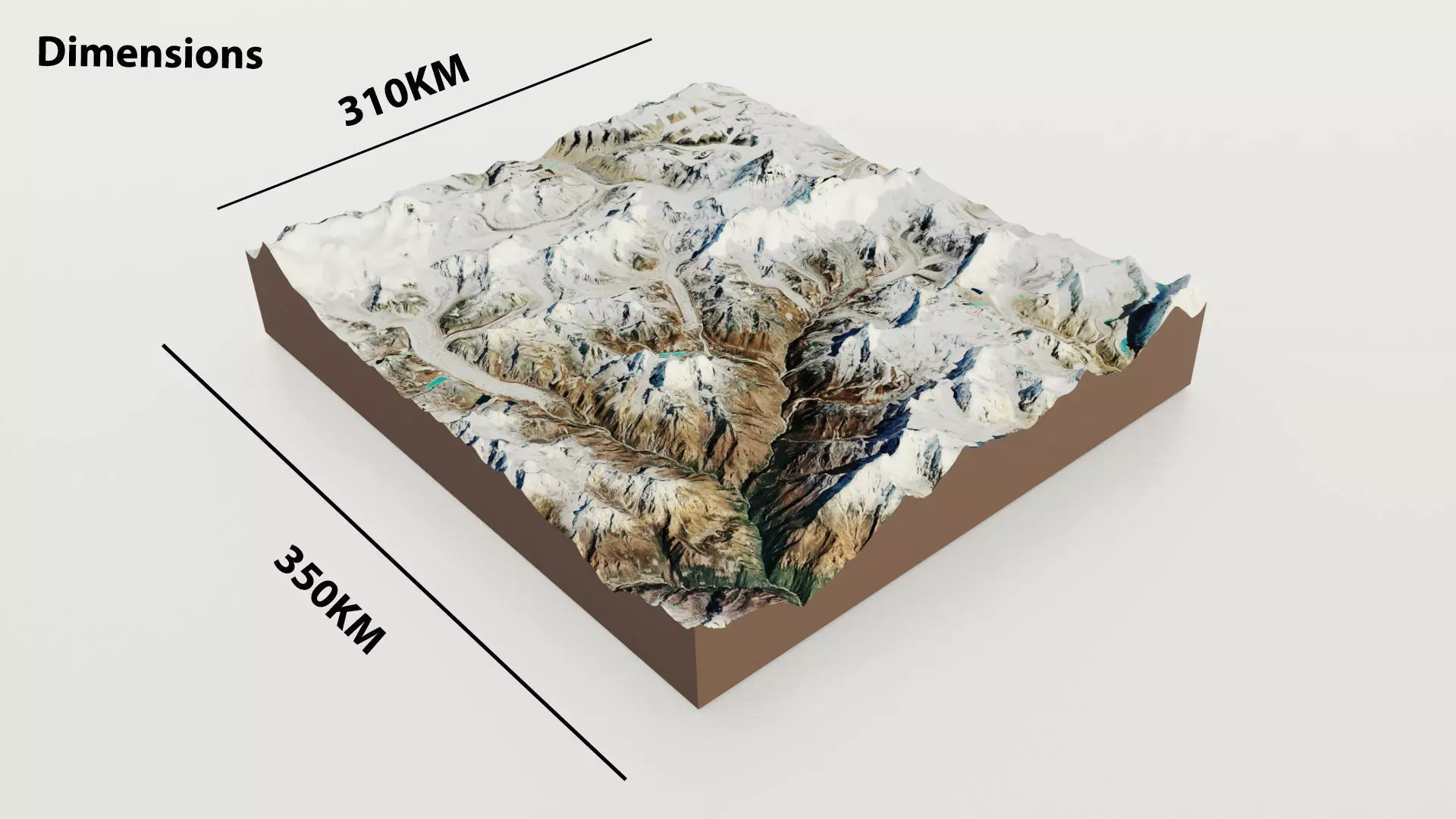 Everest-Mountains Low-poly 3D model_0